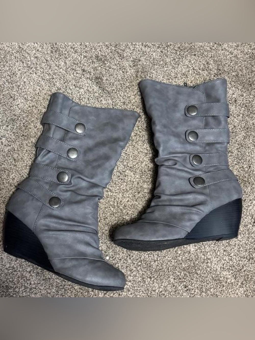 Spring Y2K Grey Boots - Picture 3 of 8